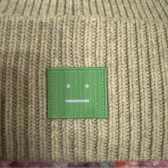 NWT Acne Studios Neon Green Beanie O/S - Picture 3 of 10